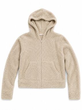 SO Cream Textured Sherpa Pullover